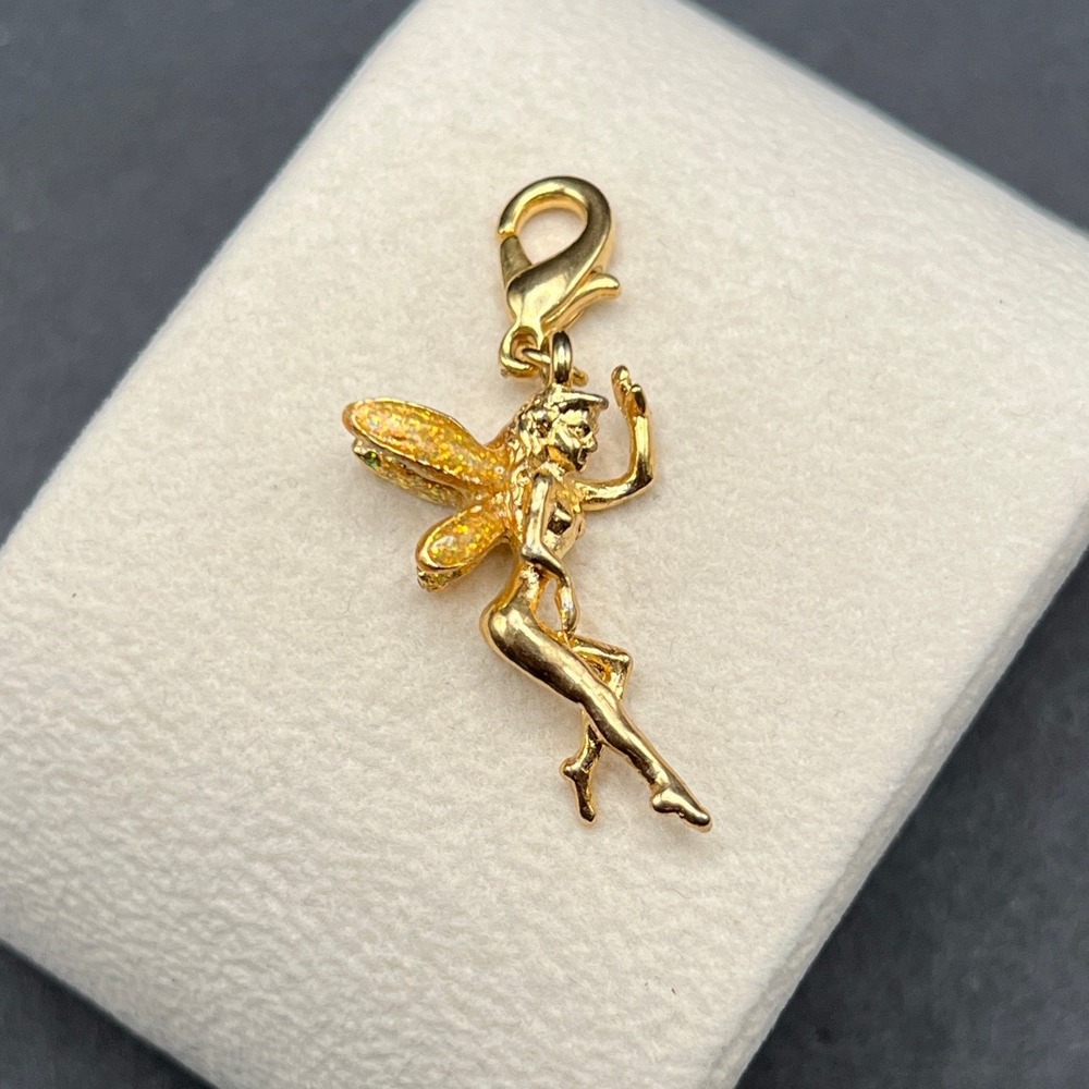 Kirks Folly Fairy Charm Gold Tone Enamel‎ Wings Signed